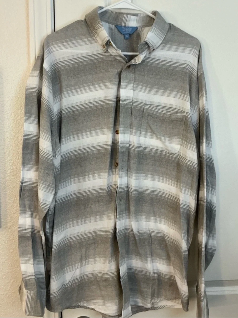 Lot of 2 Tackle & Tides Mens XL Button Down Shirts Plaid Stripe Cotton Bundle